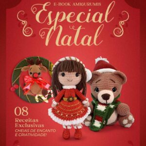 Receita de amigurumi em PDF - Especial de Natal - 8 Receitas