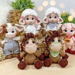 Receita de amigurumi em PDF - E-books bebês da fazenda