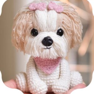 Receita de amigurumi em PDF - Toph, o doguinho Shih tzu