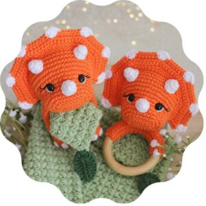 Receita de amigurumi em PDF - Kit Baby Triceratops
