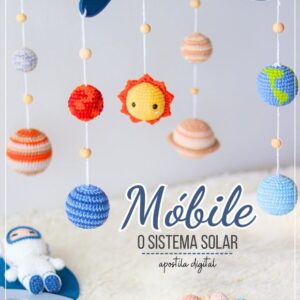 Receita de amigurumi em PDF - Mobile do sistema solar