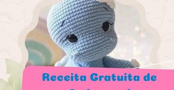 Receita de amigurumi gratis – Baby Bronquiossauro
