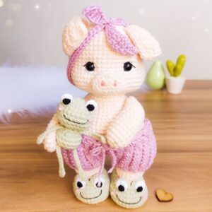 Receita de amigurumi em PDF - Porquinha Penélope