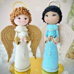 Receita de amigurumi em PDF - Anjinho Ponto Mágico