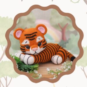 Receita de amigurumi em PDF - Tigresa Tigrita