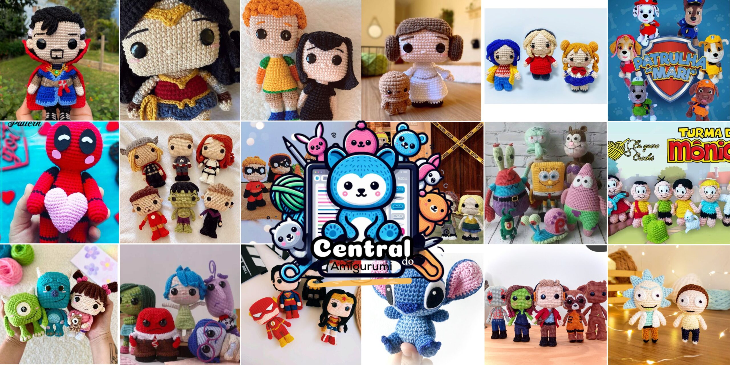 Receitas de amigurumis dos personagens mais procurados