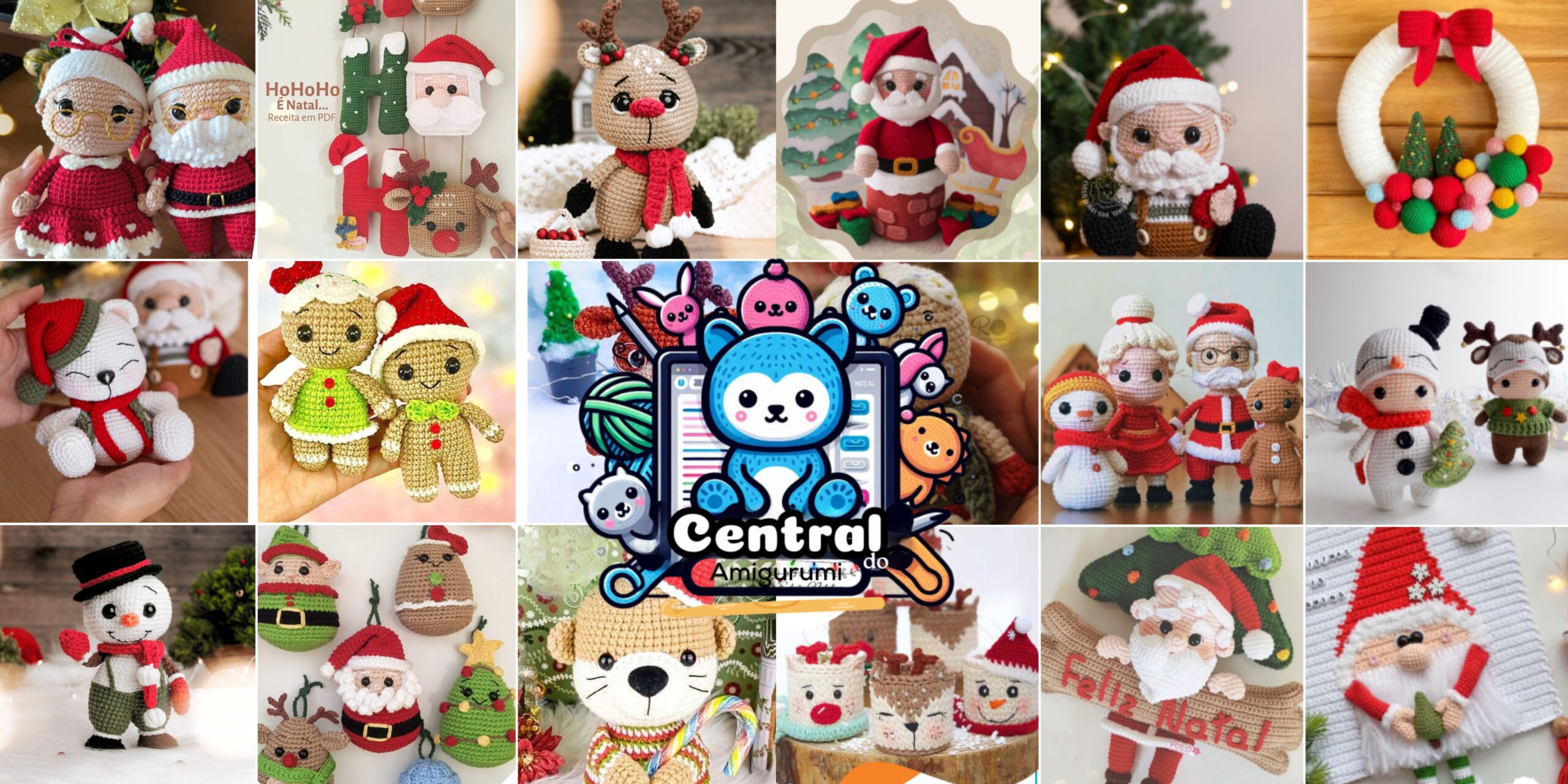 Receitas de amigurumi de Natal