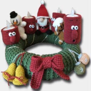 Receita de amigurumi em PDF - Guirlanda de Natal