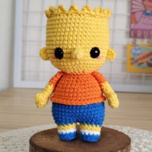 Receita de amigurumi em PDF - Bart Simpsons