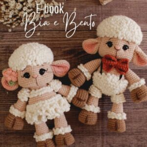Receita de amigurumi em PDF - Ovelhas Bia e Bento