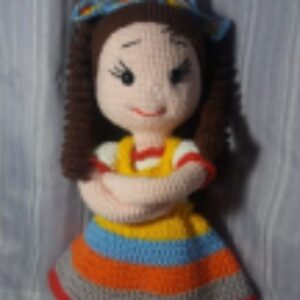 Receita de amigurumi em PDF - Boneca Russa