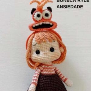Receita de amigurumi em PDF - Boneca Ansiedade