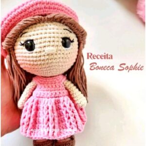 Receita de amigurumi em PDF - Boneca Sophie