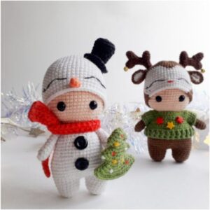 Receita de amigurumi em PDF - Boneco De neve