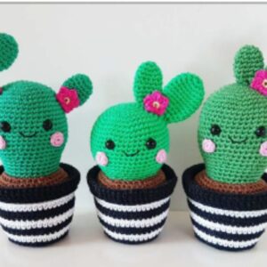 Receita de amigurumi em PDF - Amigos Cactos