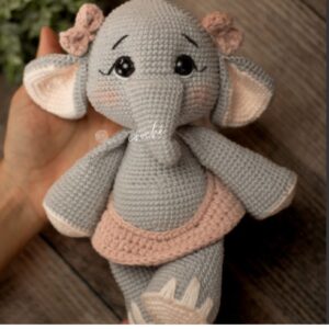 Receita de amigurumi em PDF - Ester a elefanta