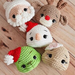 Receita de amigurumi em PDF - Esferas de Natal