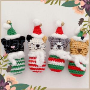 Receita de amigurumi em PDF  - Gatinhos Natalinos