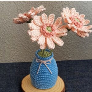 Receita de amigurumi em PDF - Gérbera