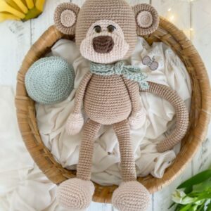 Receita de amigurumi em PDF - Nicolas, o Macaco