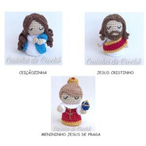 Receita de amigurumi em PDF - Mini Santinhos
