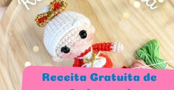 Receita gratuita de amigurumi – Mamãe Noel