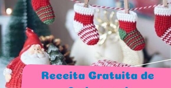Nova receita de amigurumi gratuita – Mini meias de natal