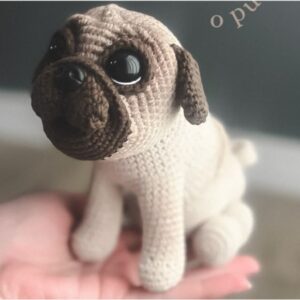 Receita de amigurumi em PDF - Pug