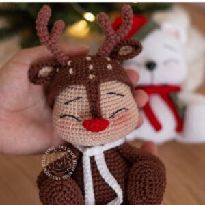 Receita de amigurumi em PDF - Natal na Neve - Rudolph a Rena