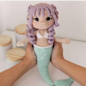 Receita de amigurumi em PDF - Sereia
