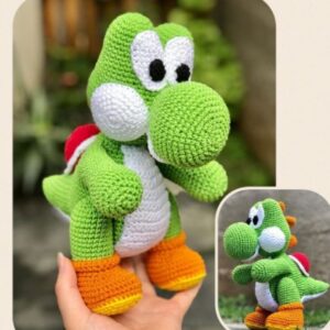 Receita de amigurumi em PDF - Yoshi