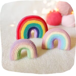 Receita de amigurumi em PDF - Arco Íris