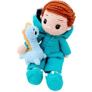 Receita de amigurumi em PDF - Bob e o Mini Dinossauro