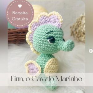 Receita de amigurumi Gratuita - Finn, O Cavalo Marinho