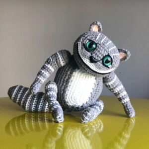 Receita de amigurumi em PDF - Gato Risonho