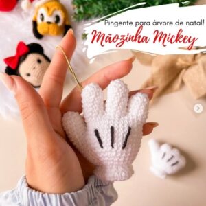 Receita de amigurumi gratuita - Mãozinha do Mickey