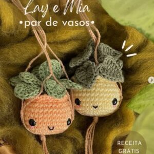 Receita de amigurumi gratuita - Par de Vasos