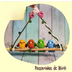 Receita de amigurumi em PDF - Passarinhos