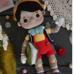 Receita de amigurumi em PDF - Pinóquio