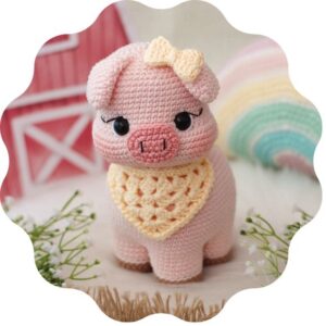 Receita de amigurumi em PDF - Mamãe Porquinha