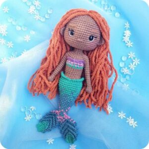 Receita de amigurumi em PDF - Sereia Ariel