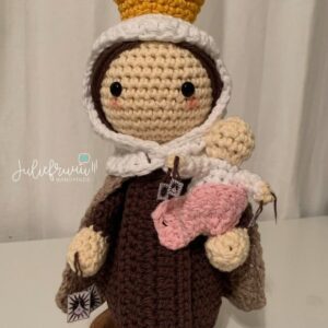 Receita de amigurumi em PDF - Virgem de Carmen