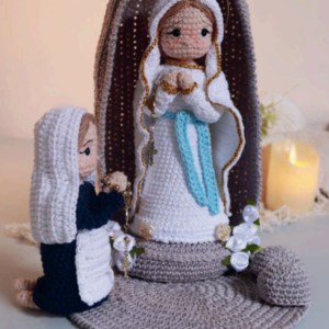 Receita de amigurumi em PDF - Nossa Senhora de Lourdes e Bernadette - 15 e 22cm