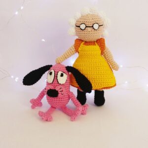 Receita de amigurumi em PDF - Muriel e Coragem