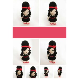 Receita de amigurumi em PDF - Amy Winehouse