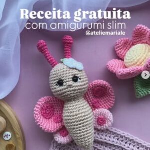 Receita de amigurumi gratuita - Borboleta