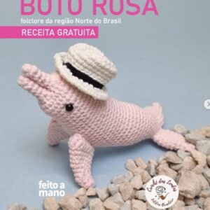 Receita de amigurumi gratuita - Boto Rosa