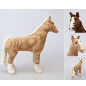 Receita de amigurumi em PDF - Cavalo Realista