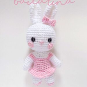 Receita de amigurumi em PDF - Coelhinha Bailarina