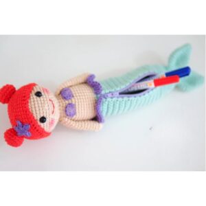 Receita de amigurumi em PDF - Estojo Sereia